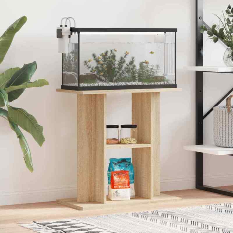 Aquarium Stand Fish Tank Cabinet Stand Grey Sonoma Engineered Wood