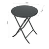 Indoor Outdoor Portable Garden Patio Bistro Dining Table Folding Glass Top Table
