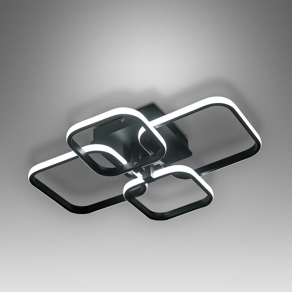 Cool White Square/Ring LED Ceiling Light Chandelier Lights Living Dining Room