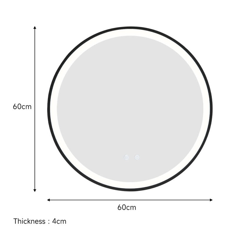 Wall Mounted IP44 LED Bathroom Mirror Modern lluminated Demister Touch Sensor