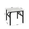 Foldable Kids Dining Table 60/80cm Square Desk Marble Effect Coffee Side Table
