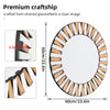 Decorative Wall Mirror Circle Hanging Mirror Apartment Restroom Vanity Mirror UK