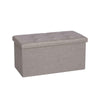 Foldable Cuboid Storage Ottoman Footrest Bench Box Seat Footstool Multiple Color