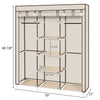 Practical Fabric Canvas Wardrobe Hanging Rail Shelving Clothes Storage Cupboard
