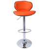 1/2 x Bar Stools PU Leather Adjustable Swivel Kitchen Breakfast Bar Stools