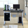 Computer Desk Workstation Table Sliding Keyboard Shelf Wood Drawer Office Home