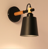 Wood Wall Lamps Nordic Bedside Wall Mounted Lights Iron Wall Sconce Light Decor
