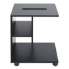 Mobile Sofa Side End Coffee C Shaped Table Laptop Stand Rolling Castors Storage