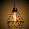 Industrial Geometric Ceiling Pendant Light Easy Fit Metal Cage Pendant Fixture