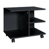 Rolling Printer Stand Cart Desk Side End Table w/ Wheels CPU Shelf Rack Storage