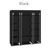 Large Canvas Fabric Wardrobe With Hanging Rail Shelving Clothes Storage Cupboard