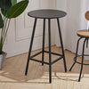 Industrial Round Bar Table Wooden Top Pub Dining Bistro Cocktail Tables Counter