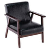 Retro Vintage Leather Armchair Sofa Accent Chair Cafe Seat Bench Bedroom