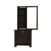 Modern Dressing Table Jewelry Makeup Desk w/Sliding Mirror Bedroom Storage Shelf