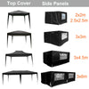 Top Cover Side Panels for Outdoor Pop Up Gazebo Garden Marquee Tent Replacement