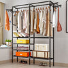 Large Clothes Rail Hanging Coat Stand Shoe Rack Shelf Storage Wardrobe Organizer