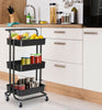 Storage Trolley On Wheels 3 Tier Kitchen Bathroom Storage Trolley Cart