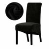 Velvet Dining Chair Seats Covers Large Size Stretch Plush Slipcovers Protectors