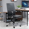 Executive Office Chair Swivel Ribbed High Back Leather Chair Computer Desk Chair