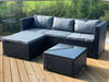 Victoria Rattan Garden Furniture Corner Sofa Lounge Set In/Outdoor Extra Wide