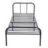 Single Bed Frame Black Metal basebed 3ft Bedframe for Bedroom Dormitory Apartmen