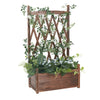 Wooden Raised Garden Bed Outdoor Above Ground Planter Box Basket Hanging Trellis