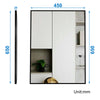Wall Mirror Bathroom Bedroom with Black Metal Frame Wall Hunging Makeup Dressing