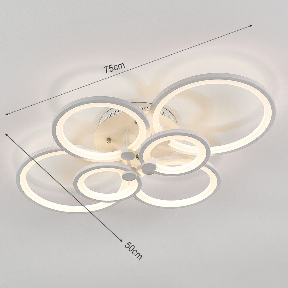 Aluminum LED Ceiling Lamp Ring Light Chandelier Lights Fixture Living Bedroom