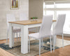 Wood Dining Table and Chairs 4 / 6 Set Pu Leather Seat Kitchen Room Furniture