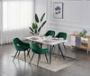 Set of 1/2 Dining Chairs Velvet Upholstered Seat Armchairs with Backrest Kitchen