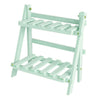 2Tier Bamboo Wooden Plant Flower Floor Stand Shelves Rack Storage Desktop Office