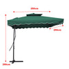 Garden Parasol Banana Cantilever Umbrella Crank Sun Shade Patio Outdoor W/ Base