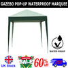 Gazebo Pop-up Waterproof Marquee Canopy Garden Wedding Party Tent 2Mx2M