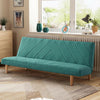 Fabric Sofa Bed 3 Seater Modern Pattern Design Teal Pink Blue Sofabed Bedroom