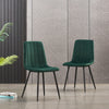 2 4 Velvet Dining Chairs Set Padded Soft Seat With Metal Legs Kitchen Home Chair