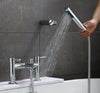 Waterfall Bathroom Tap Chrome Basin Mixer Bath Filler Shower Deck Tap Faucet Set