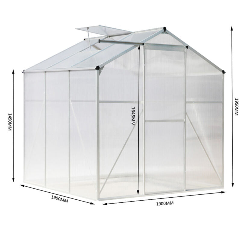Outdoor Walk-In Greenhouse PVC Garden Plant Flower Grow Green House Aluminium