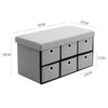 Linen Storage Stool Trunk Ottoman Pouffe Seat Footstool Chair Rect Box ChestGrey