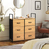 3/4/6 Drawers Chest of Drawers Bedroom Storage Cabinet Fabric Organizer Unit Oak
