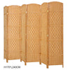 Floor Standing Privacy Screen Room Divider 4/6 Panel Folding Separator Partition