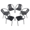 120cm Garden Dining Table Folding/Rattan Bistro Chair for Patio Balcony Backyard