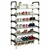 5 6 Tier Metal Shoe Rack Stand Storage Organiser Shelves Footwear Display Shelf