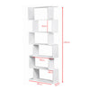 3/4/5/6 Tier S Shape Bookcase Bookshelf Free Standing Shelving Storage Unit Rack
