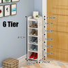 5/6/7/8 Tier Shoe Rack Storage Shelf Holder Cabinet Display Organiser Unit White