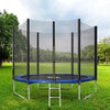 6FT 8FT 10FT 12FT 14FT Outdoor Garden Trampoline W/ Safety Net Enclosure Ladder