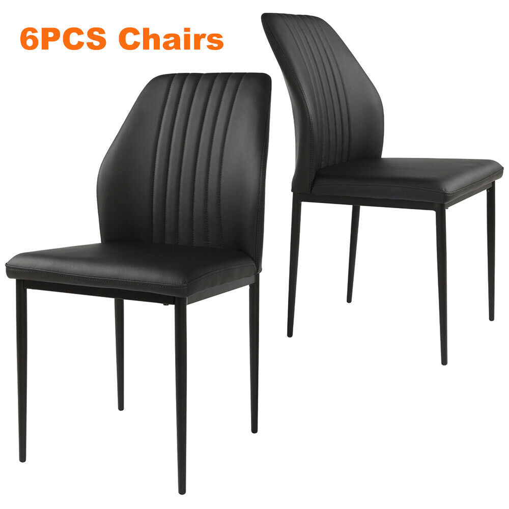 Dining Table Set Scratch-proof Slate Table and Set of 4 / 6 Chairs Kitchen Room