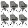 1/2/4/6 Velvet Swivel Dining Chairs Padded Seat Accent home & restaurants