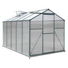 4x6/6x6/8x6/10x6FT Greenhouse Polycarb Panel Aluminium Frame Slid Door + Base