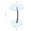 Tempered Glass Tea Coffee Table Side Small End Stand Teapoy Desk Metal Pedestal
