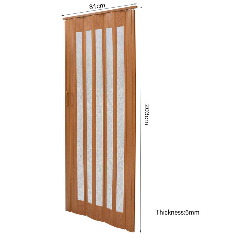 6/10mm PVC Folding Doors Concertina Accordion LivingRoom Sliding Divider H203cm